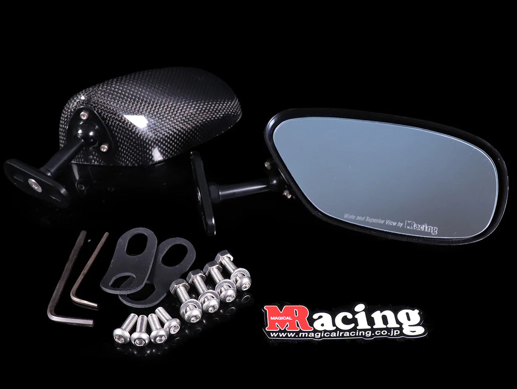 Magical Racing [M-Racing] RR Carbon Fiber Side Mirrors - TYPE 1 (Long Stem Version)
